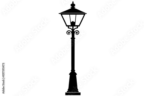 Street light | vector silhouette illustration on white background