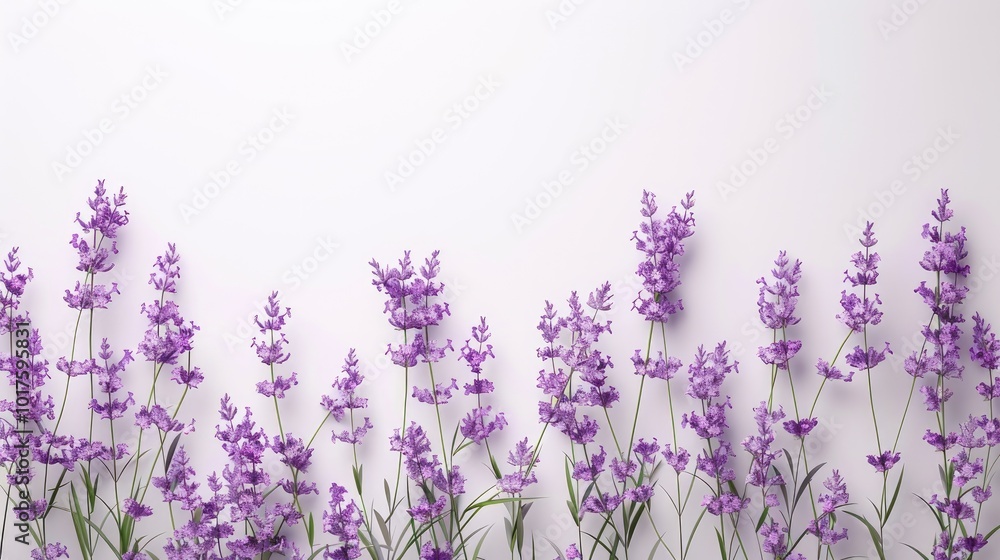 Naklejka premium Lavender Flowers Isolated On White Background