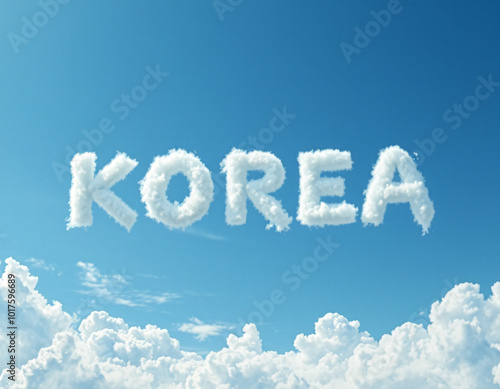 하늘, 구름, 글자, 구름글자, 글자구름, KOREA구름, 빛, 초원, 들판, 푸른하늘, 가을하늘, 가을, 청명한, 청명함, 청명한 하늘, 맑은 하늘, 빛내림, 구름사이, 구름사이빛, 
