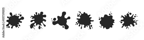 Canvas Print Collection of paint splash