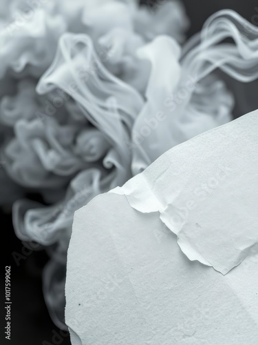 A close up of a piece of paper with some sort of design on it ai Smoke Explosion Backdrop