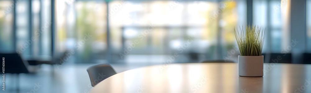 Blurred background of a modern office meeting room with a table and chairs for a business concept, generative ai
Blurred background of a modern office meeting room with a table and chairs for a business concept, generative ai