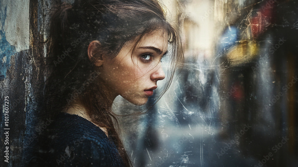 A young woman who regrets, Photography, Bright scenery, Urban A young woman who regrets, Photography, Bright scenery, Urban