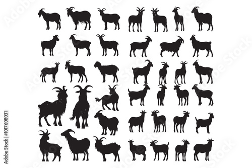 Goat vector silhouette art