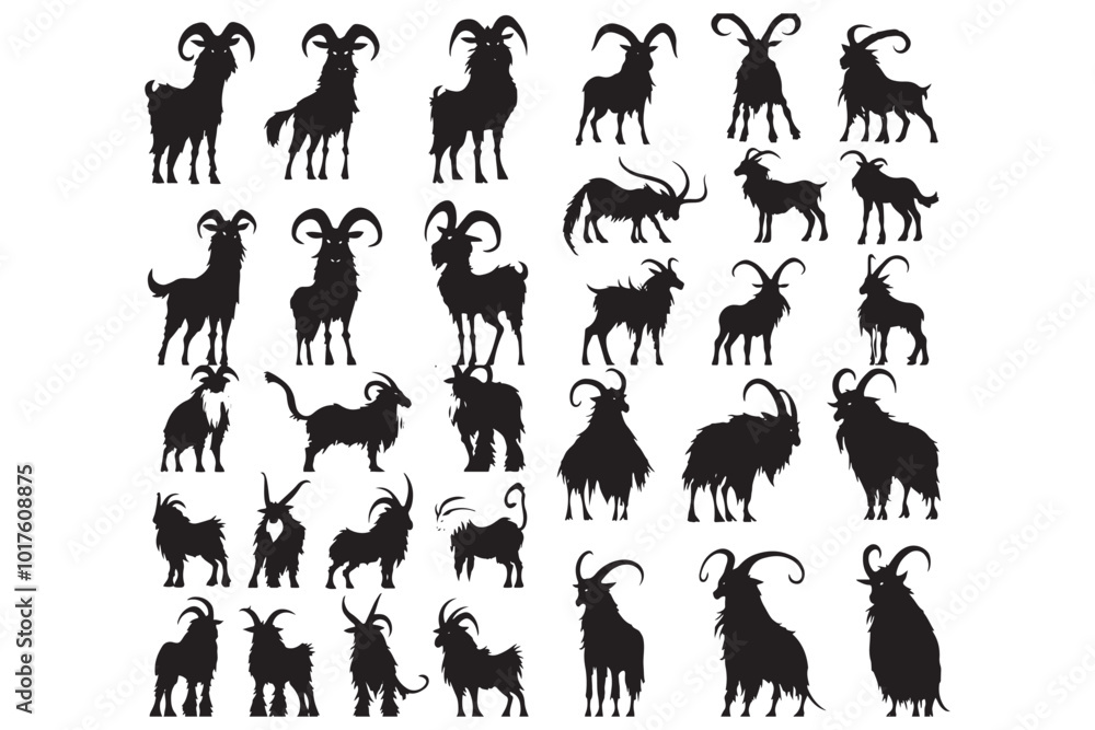 Goat vector silhouette art Goat vector silhouette art