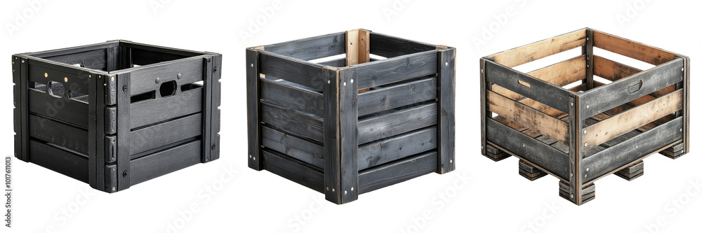 Wooden crate isolated on transparent background graphic PNG for storage designs or farm illustrations Wooden crate isolated on transparent background graphic PNG for storage designs or farm illustrations