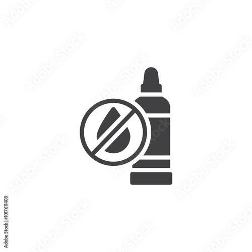 Glue tube with water-resistant label vector icon