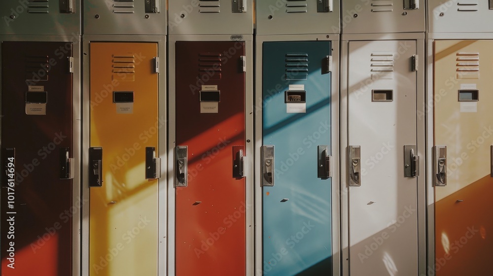 The sound of lockers opening and closing is a familiar part of the daily rhythm in school hallways. The sound of lockers opening and closing is a familiar part of the daily rhythm in school hallways.