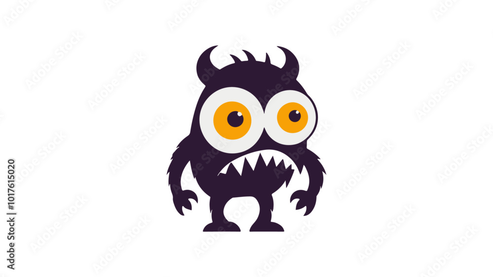 simple shape of a sad and emotional monster simple shape of a sad and emotional monster