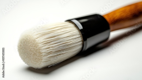 Close-up of a White Bristle Brush