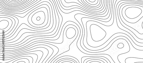 White topology and topography vector design abstract background contour map texture for print works . black curve line background with wave shape vector illustration.