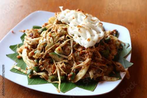 Karedok Typical Traditional indonesian food made from fresh raw vegetables