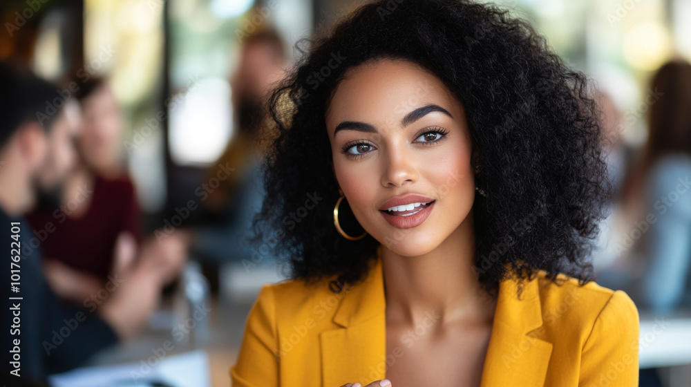 A businesswoman introducing herself at a professional networking event, engaging with industry peers in a bright, open setting. A businesswoman introducing herself at a professional networking event, engaging with industry peers in a bright, open setting.