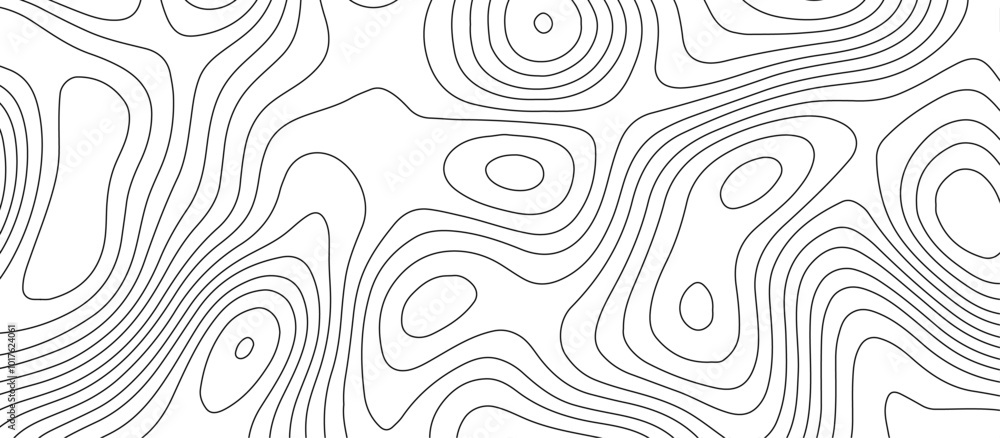 White topology and topography vector design abstract background contour map texture for print works . black curve line background with wave shape vector illustration. White topology and topography vector design abstract background contour map texture for print works . black curve line background with wave shape vector illustration.