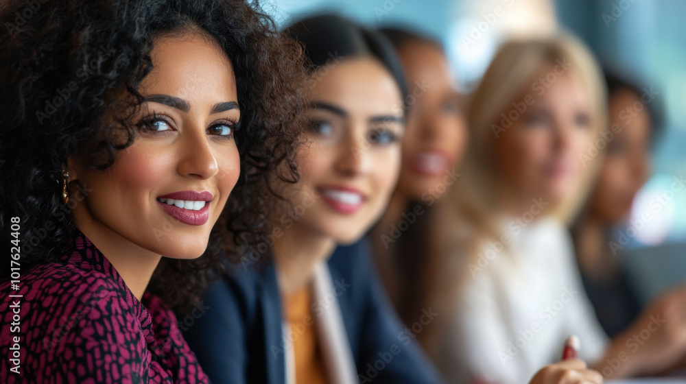 A group of women professionals participating in a mentorship program, receiving career guidance from experienced female leaders. A group of women professionals participating in a mentorship program, receiving career guidance from experienced female leaders.