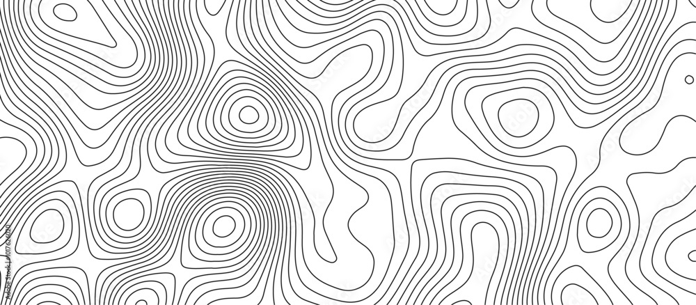 White topology and topography vector design abstract background contour map texture for print works . black curve line background with wave shape vector illustration. White topology and topography vector design abstract background contour map texture for print works . black curve line background with wave shape vector illustration.