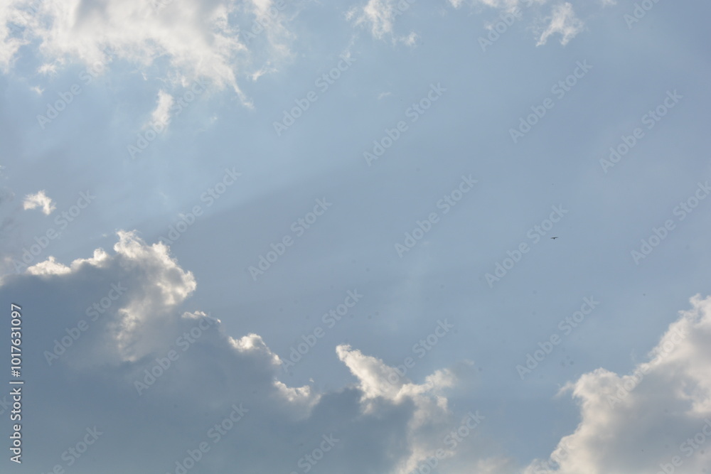 Dramatic white clouds with blue sky on sunny day Dramatic white clouds with blue sky on sunny day