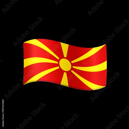 Flag of North Macedonia
 photo