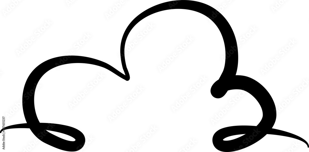 Clouds icon hand drawn. Doodle line design Clouds icon hand drawn. Doodle line design
