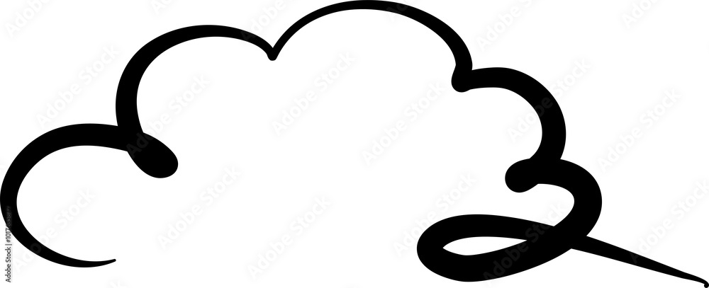 Clouds icon hand drawn. Doodle line design Clouds icon hand drawn. Doodle line design