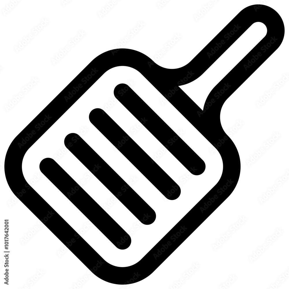 Grill pan. Editable stroke vector icon. Grill pan. Editable stroke vector icon.