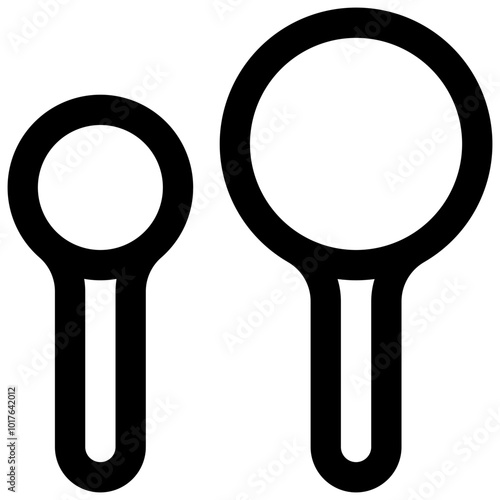 Measuring spoons. Editable stroke vector icon.