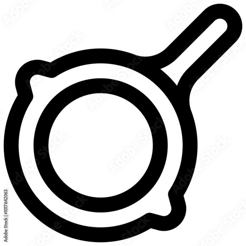 Skillet. Editable stroke vector icon.