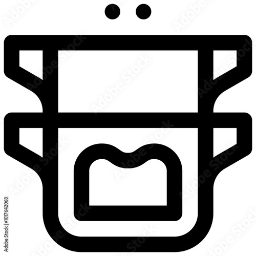 Steam. Editable stroke vector icon.