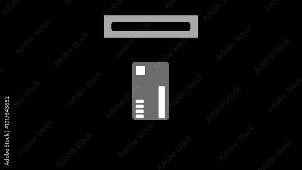 Animated video of cash withdraw concept. cash out from ATM. without background Animated video of cash withdraw concept. cash out from ATM. without background