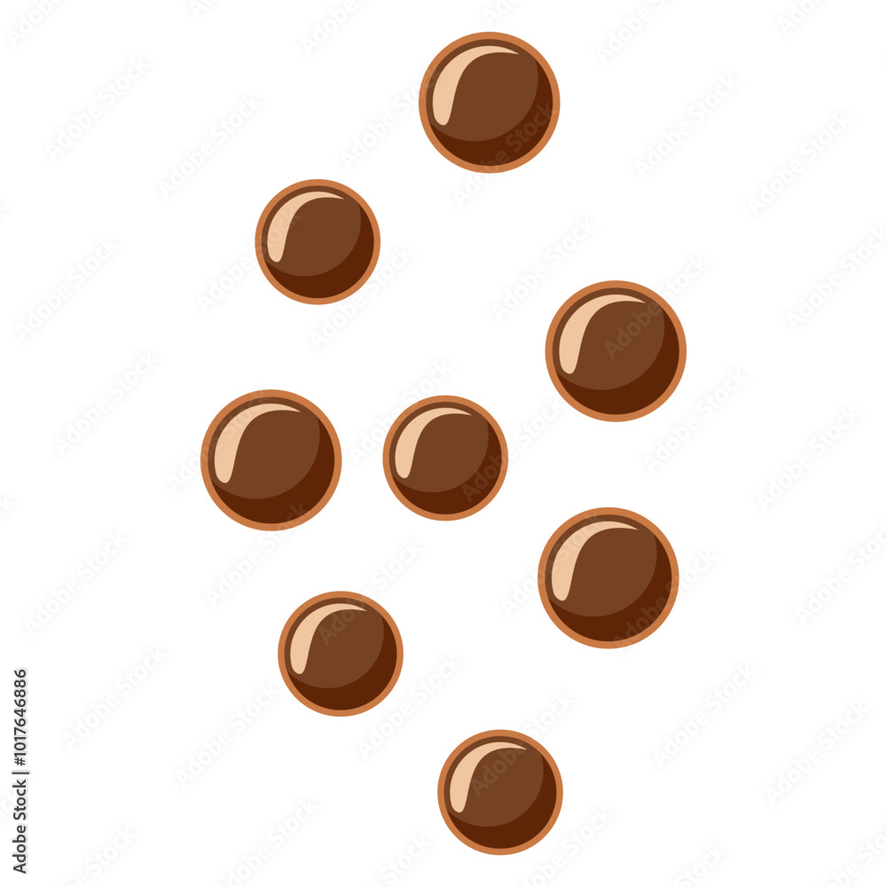 Obraz premium Bubble Tea Pearl Vector