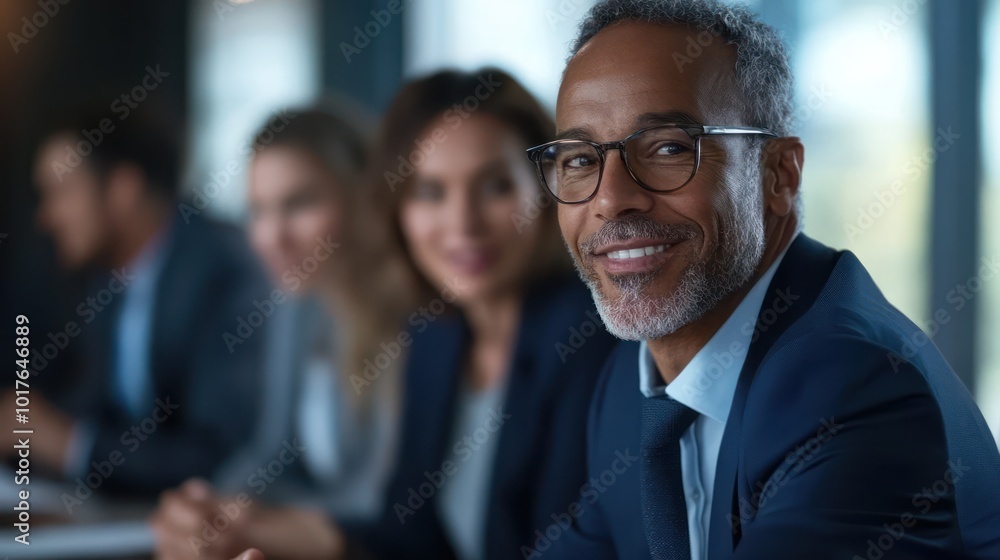 Corporate leaders discussing business growth strategies in an executive boardroom Corporate leaders discussing business growth strategies in an executive boardroom