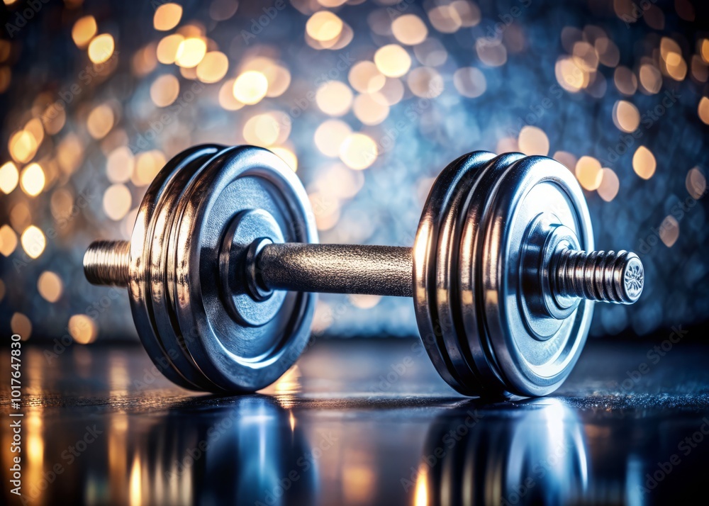Close Up of a Dumbbell - Fitness Equipment for Strength Training and Bodybuilding Close Up of a Dumbbell - Fitness Equipment for Strength Training and Bodybuilding