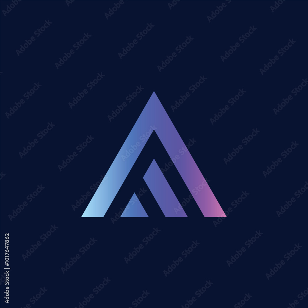 abstract triangle logo design
