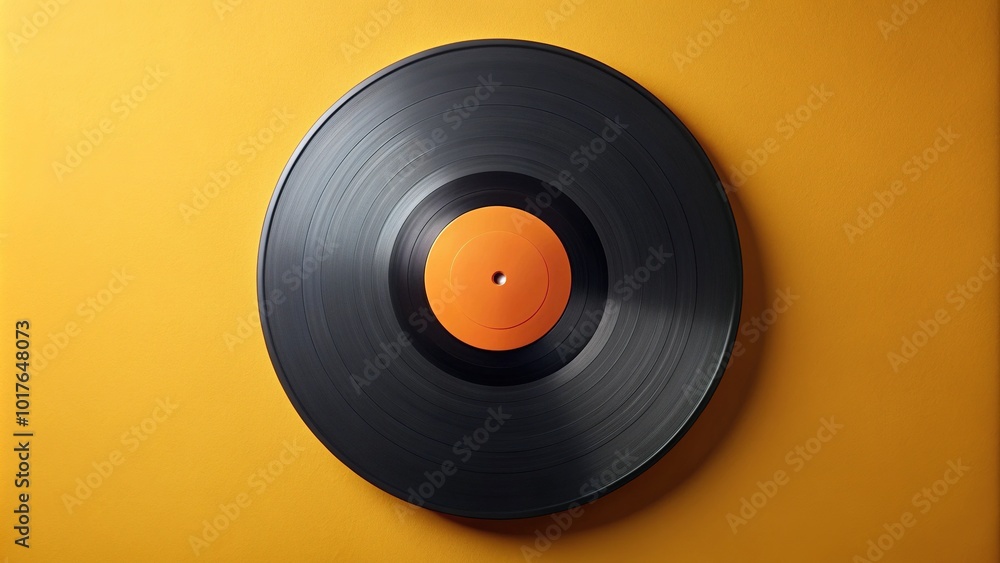 A Vinyl Record Album With A Flat, Circular Design, Placed On A Solid-Colored Background, Providing A Minimalist And Elegant Composition. A Vinyl Record Album With A Flat, Circular Design, Placed On A Solid-Colored Background, Providing A Minimalist And Elegant Composition.