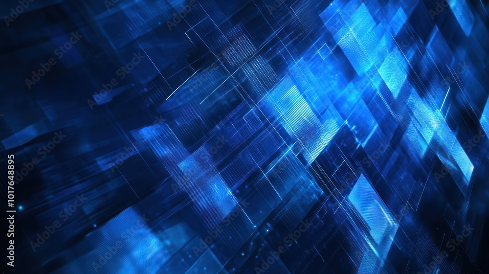 Abstract blue tech background: High-tech blue abstract background featuring futuristic grid lines and light accents for a tech-focused theme. Abstract blue tech background: High-tech blue abstract background featuring futuristic grid lines and light accents for a tech-focused theme.