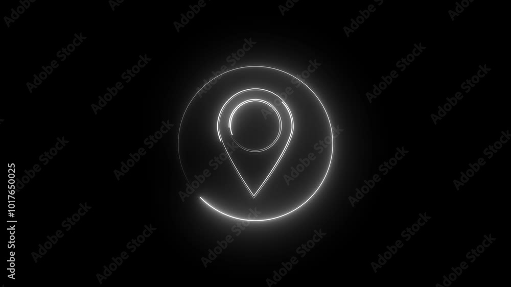 location Icon Neon Light Glowing Bright Symbol. Cartoon glowing neon line Map pin icon Glowing animated Location symbol. location Icon Neon Light Glowing Bright Symbol. Cartoon glowing neon line Map pin icon Glowing animated Location symbol.