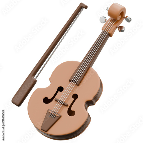 Cello 3D Musical Instrument