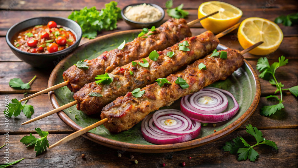 grilled meat and vegetables grilled meat and vegetables