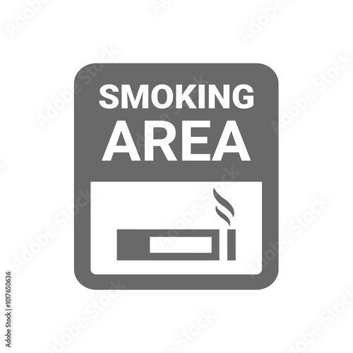 Smoking area sign. Public building smoking allowed vector icon.