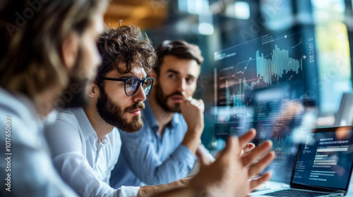 A consultant leading a workshop on creating an effective digital transformation framework, with charts and diagrams illustrating the process.