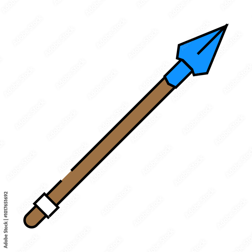 spear weapon military line icon vector. spear weapon military sign. isolated symbol illustration spear weapon military line icon vector. spear weapon military sign. isolated symbol illustration