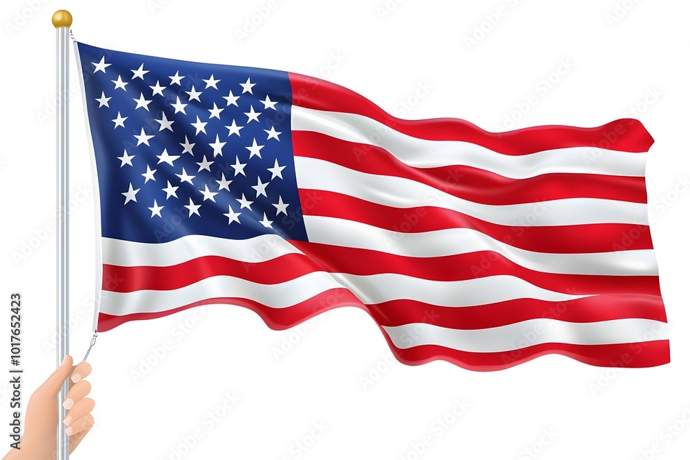 Fototapeta premium The American flag, symbolizing the United States' identity and values.