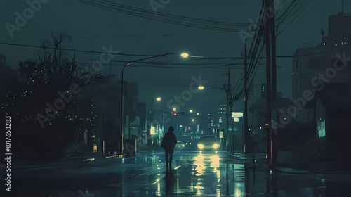 Lo-Fi music picture The background that goes well with the lo-fi music genre Generative AI	