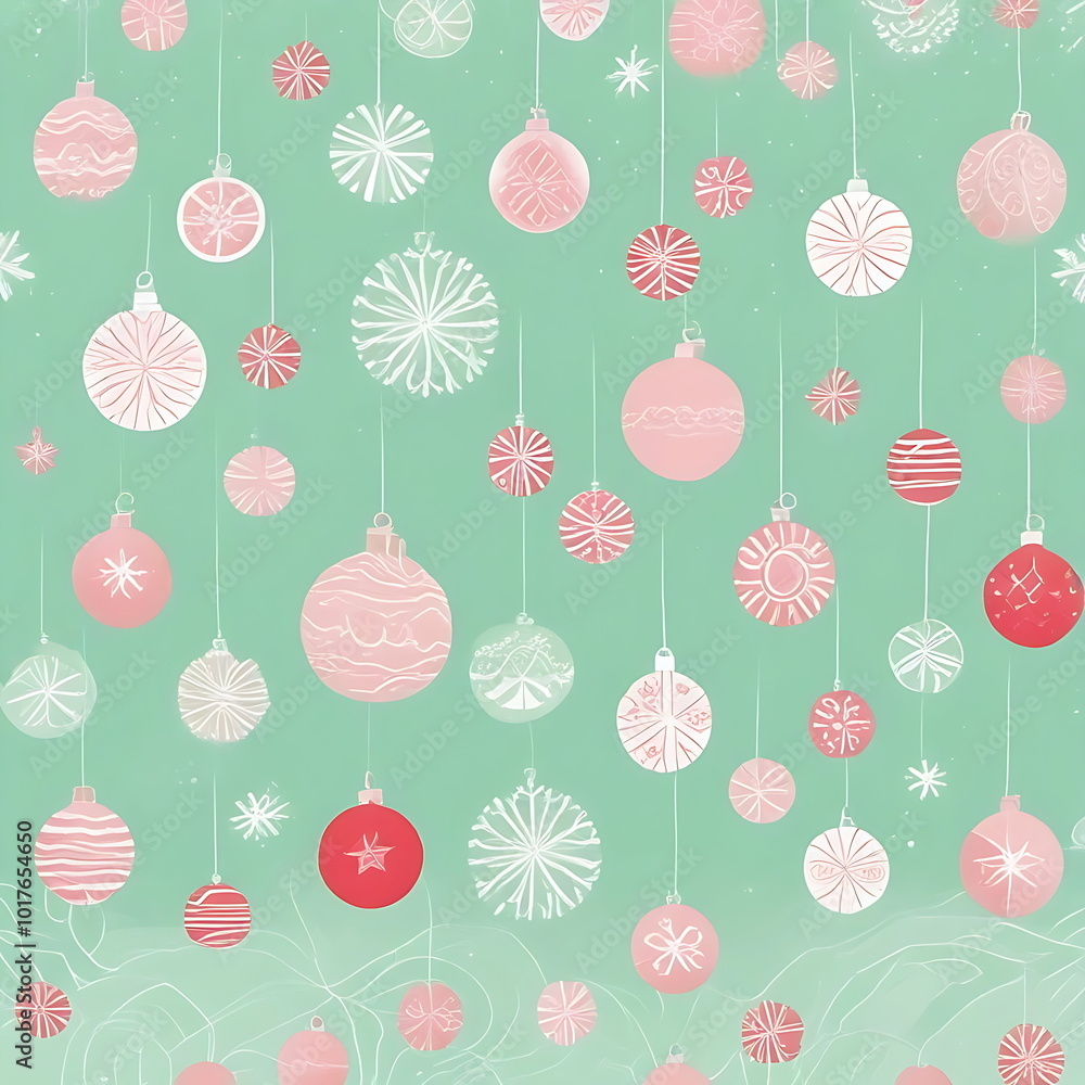 christmas pattern with balls