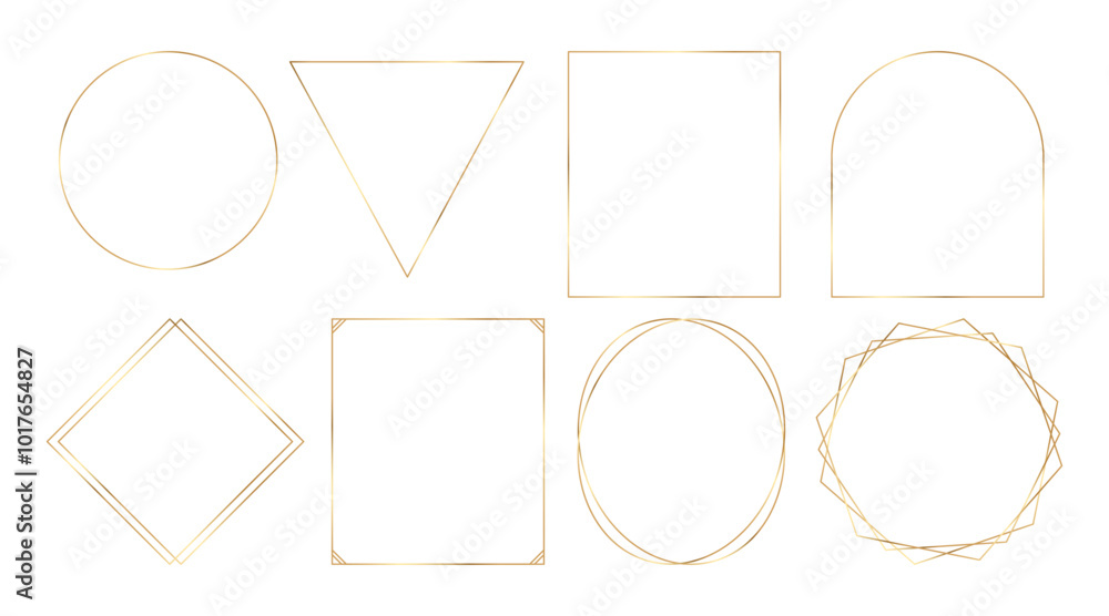 custom made wallpaper toronto digitalSet of thin geometric gold frame. Gold border, design element for decoration card, certificate, grand opening, party invitation