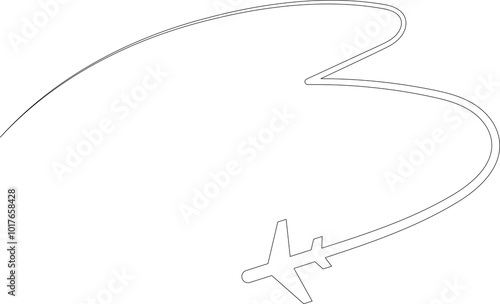 Airplane routes. Travel icon, symbol