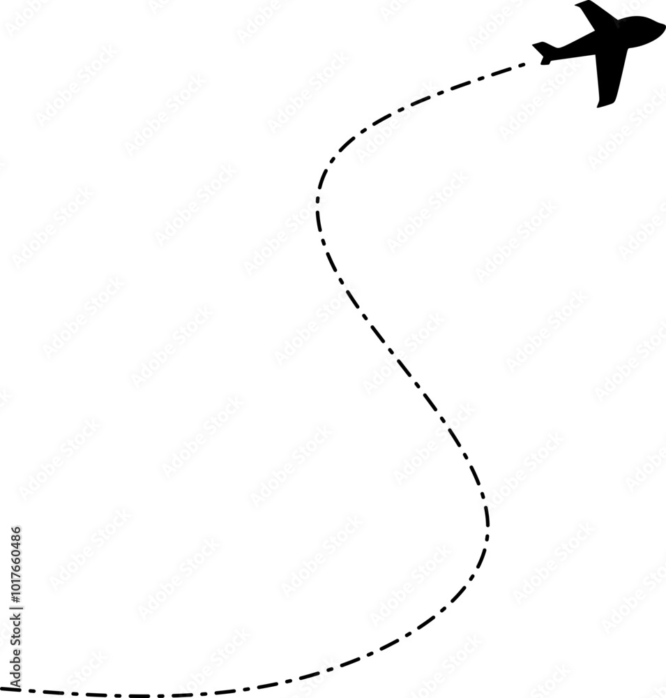 Airplane Route Dotted Line Airplane Route Dotted Line