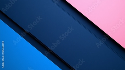 Blue paper cut layer diagonal pattern minimalist solid color background