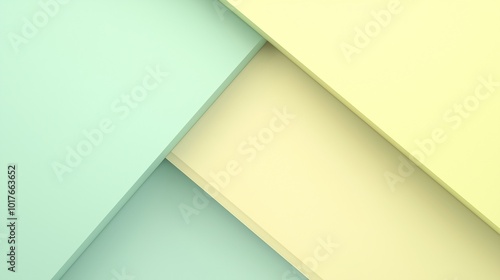 Blue and yellow pastel paper cut layer diagonal pattern minimalist solid color background