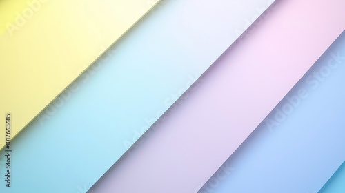 Blue and yellow pastel paper cut layer diagonal pattern minimalist solid color background